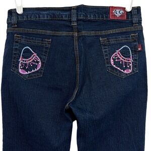 AG Jeans Women's Wide Leg Mid Rise Blue Stretch Denim Jeans Size 13  (W32"xL31")